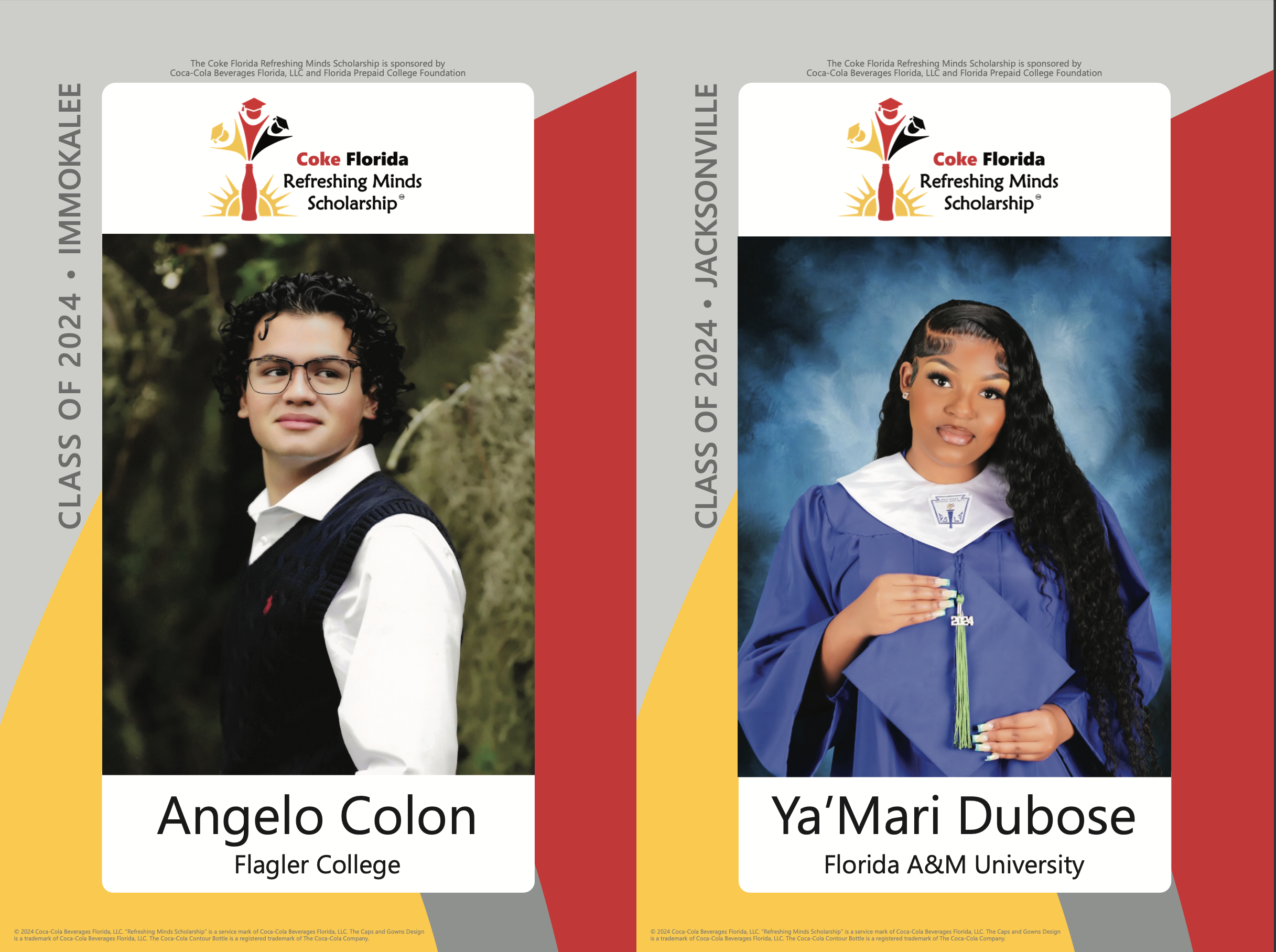 Coke Florida Refreshing Minds Scholarship Posters